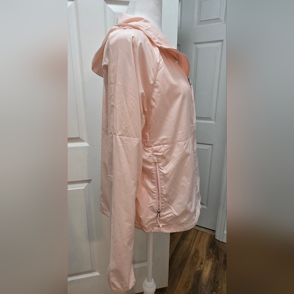 The North Face Women's Light Pink Hooded Windbreaker Jacket, Size L - Picture 8 of 16